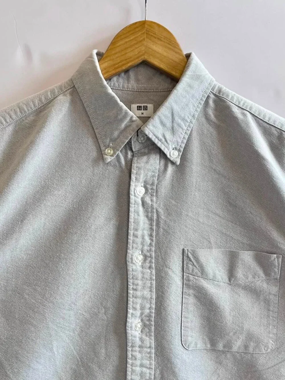 Off-White Cotton Oxford Button-Down Shirt - Picture 3 of 4